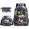 3-teiliges Schulrucksack-Set für Schüler Große Kapazität Oxford-Stoff Schultasche mit Schultergurt und Federmäppchen