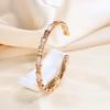 White Fritillary Snake Bracelet Women's Light Luxury Fashion Temperament Open Snake Shape Snake Bone Bracelet