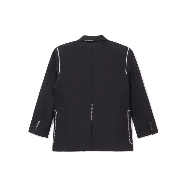 Li Ning Casual Lapel Multi-Pocket Suit Jacket Men Outerwear Black AFDR821-1