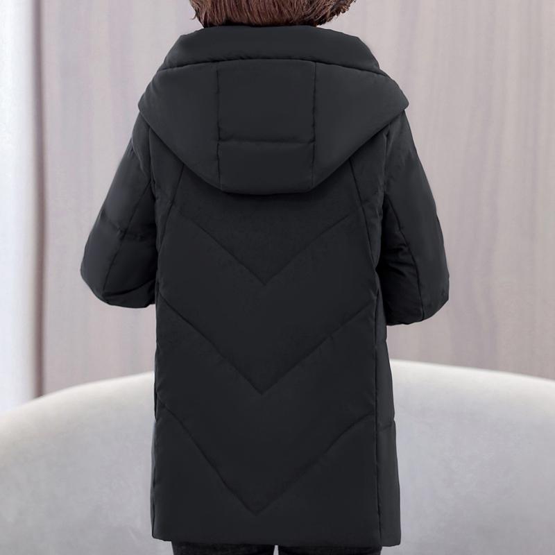 Middle Age Women's Down Coats Winter Vintage Parkas Hooded Plus Size Elegant Loose Thick Warm Down Jackets Woman Outerwears