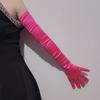 Satins Ellenbogenhandschuhe für formelle Veranstaltungen Party Kostümhandschuhe Elegante Zeremonienhandschuhe Damen Bühnenauftritte Handhandschuhe