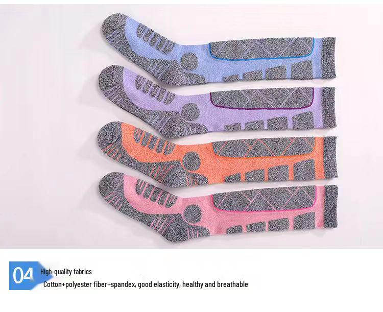 Unisex Quick-Dry Wool Ski Socks for Children and Adults - Warm, Long, and Ideal for Outdoor Sports