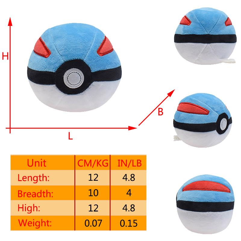 Push Toys Poke Ball Master Great Ultra Ball Shiny Mew Psyduck Furret Peluche Stuffed Dolls Halloween Gifts