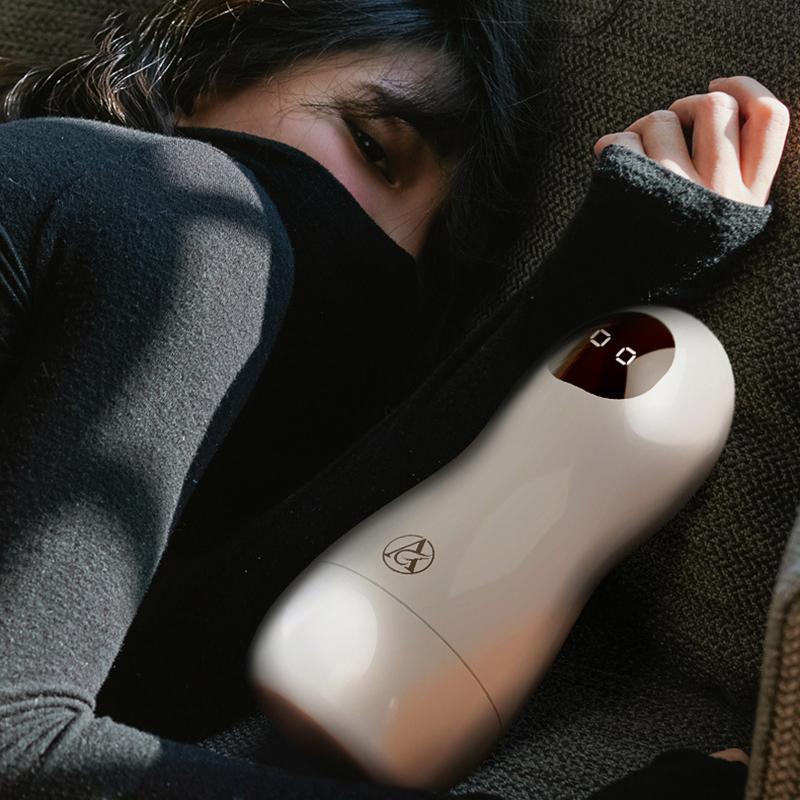 Heating Blowjob Male Masturbator Cup, Pocket Pussy with Large Particles, Simulated Vagina Clitoris Vibrator Sex Toy for Men