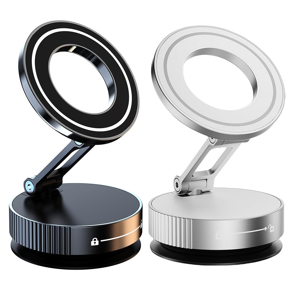 Magnetic Vacuum Car Mount Phone Holder Vacuum Adsorption Car Phone Mount Car Mobile Phone Holder for Car Kitchen Mirror