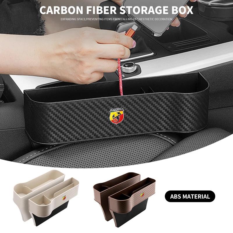 1/2PCS Car Seat Gap Water Cup Holder Universal Crevice Side Storage Box For Abarth Punto 124 125 500 Fiat Viaggio Car Accessory