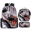 Spell Return Battle School Bag Elementary School Student Animation Backpack Large Capacity Three-piece Set