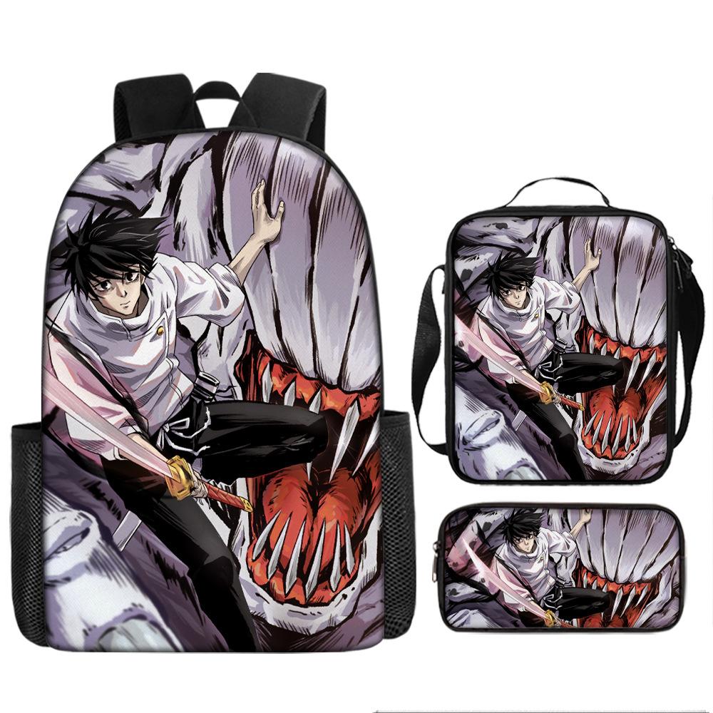 Spell Return Battle School Bag Elementary School Student Animation Backpack Large Capacity Three-piece Set