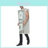 Halloween Dollar-Schein Kostüm für Erwachsene mit Polyesterstoff für Party- und Bühnenauftritte