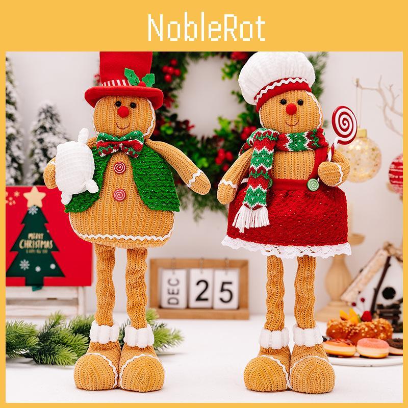 Adorable Gingerbread Man Expandable Doll Perfect For Holiday Christmas Atmosphere Decor