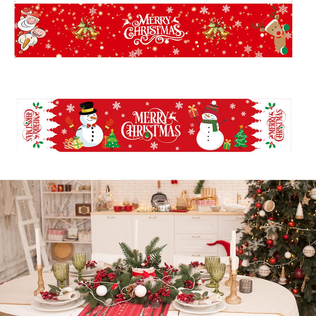 Christmas Decoration Christmas Table Flag Santa Tablecloth Placemat Home Decor for Christmas Dining Table Decor