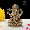 Messing Laxmi Ganesh Idol (2 ") | Hindu-Götterstatue für Heimtempel, Büro & Puja | Diwali-Geschenk, Einweihung, Hochzeit & Firmengeschenk |