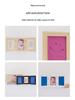 European Style Solid Wood Triple Photo Frame with Baby Hand & Footprint Ink Pad Souvenir