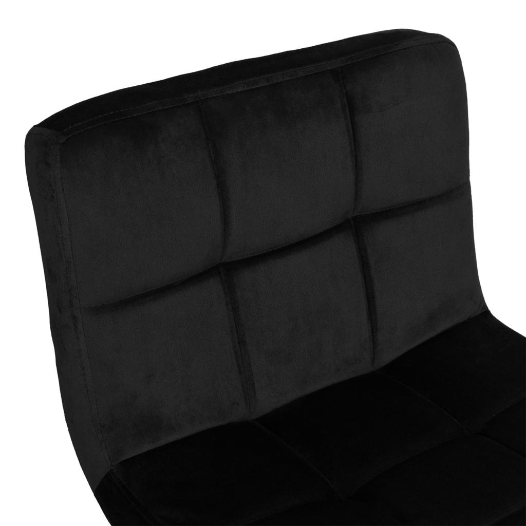 Arako Gold Bar Stool, Black Velvet