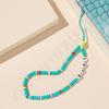 New green soft pottery beaded mobile phone chain, small fresh women's personalized pendant, anti-lost mobile phone case pendant