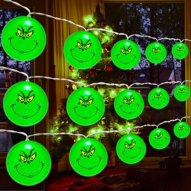 

Cross-Border LED Grinch Halloween Fairy String Lights Decoration USB 1.5m 10 LEDs
