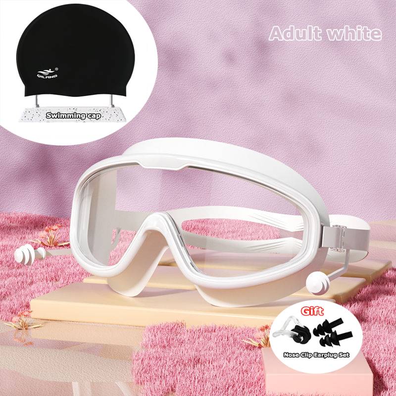 Kids Swimming Goggles Big Frame HD View Anti-fog Waterproof Children's Swim Goggles Boys and Girls Multi-color To Choose