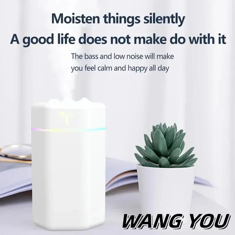 Nawilżacz Powietrza do Samochodu Przenośny USB Dyfuzor Olejków Zapachowych z Kolorowym Światłem Opryskiwacz Chłodnej Mgiełki Do Sypialni Domowego Biura Oczyszczacz Amagi