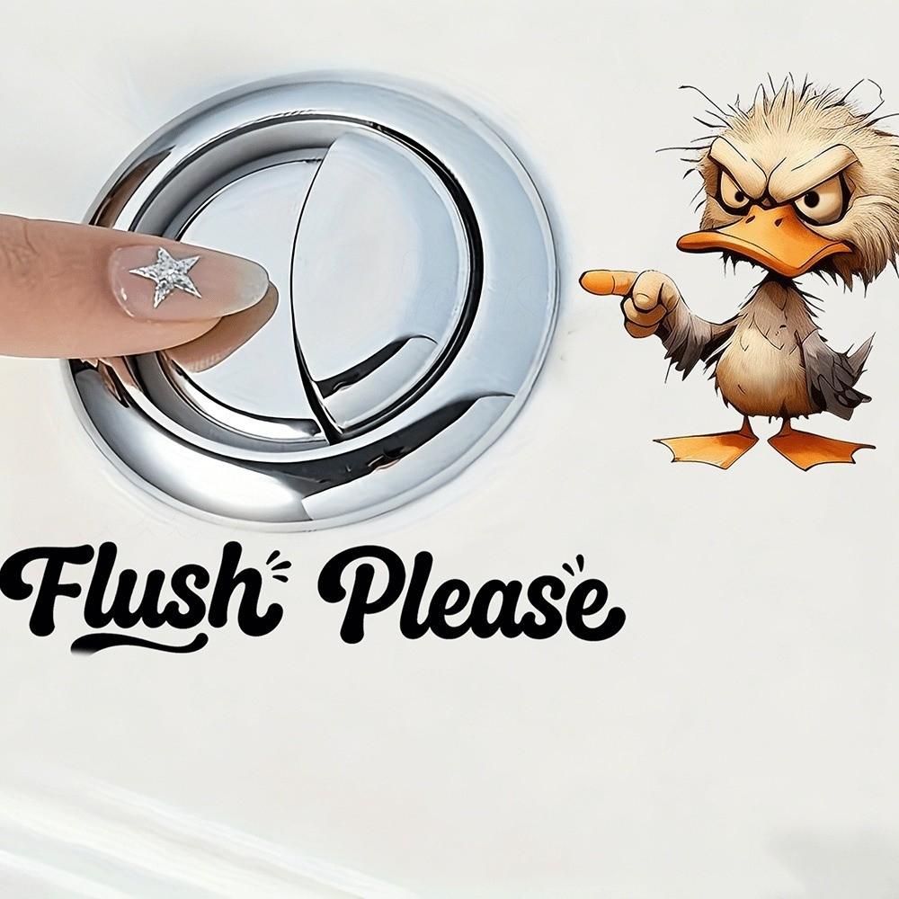 Waterproof Toilet Sticker PVC Cartoon Sticke Personality Bathroom Decal Toilet Water Tank
