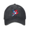 Patriotic Songbird Leaf Splash Emble New Vintage Washed Cotton Baseball Cap Sun Hats
