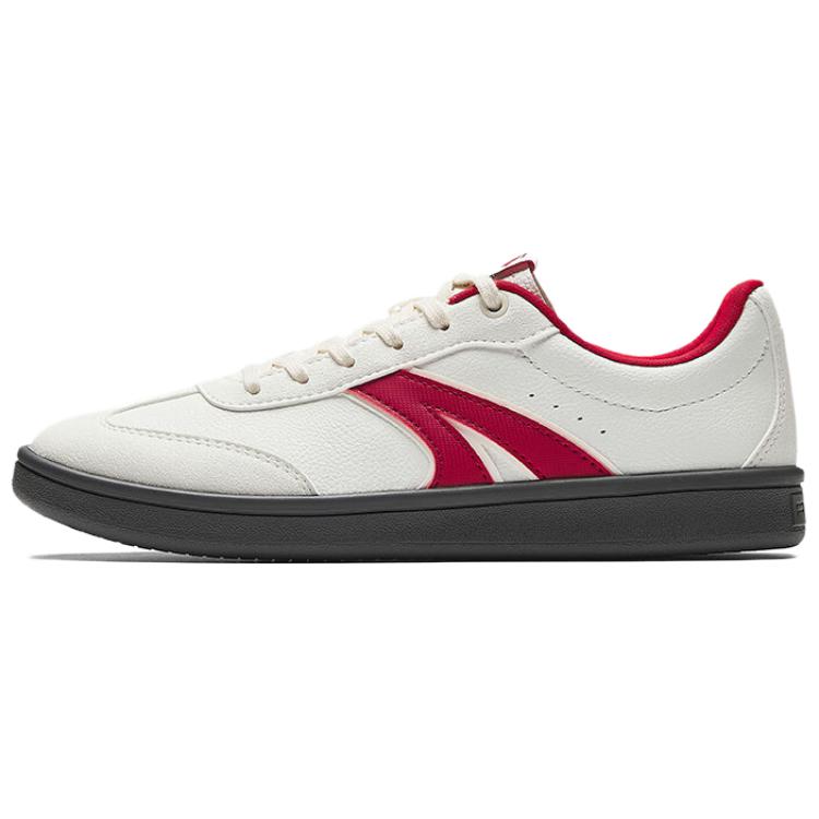 Anta Retro Versatile Ttlite Durable Lightweight Low-Top Skate Shoes Women Sneaker Ivory-White Raspberry-Red 922538033-1