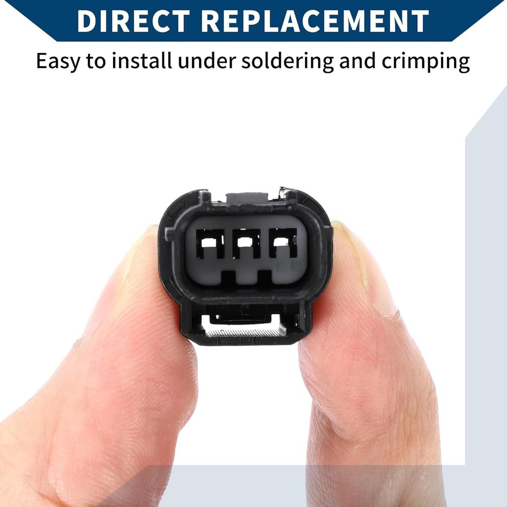Ignition Coil Connector Plug for Honda for Acura/Inner Male Wire Terminal Connector/Waterproof Plastic 1mm Series / 1 Set Black 3 Pin