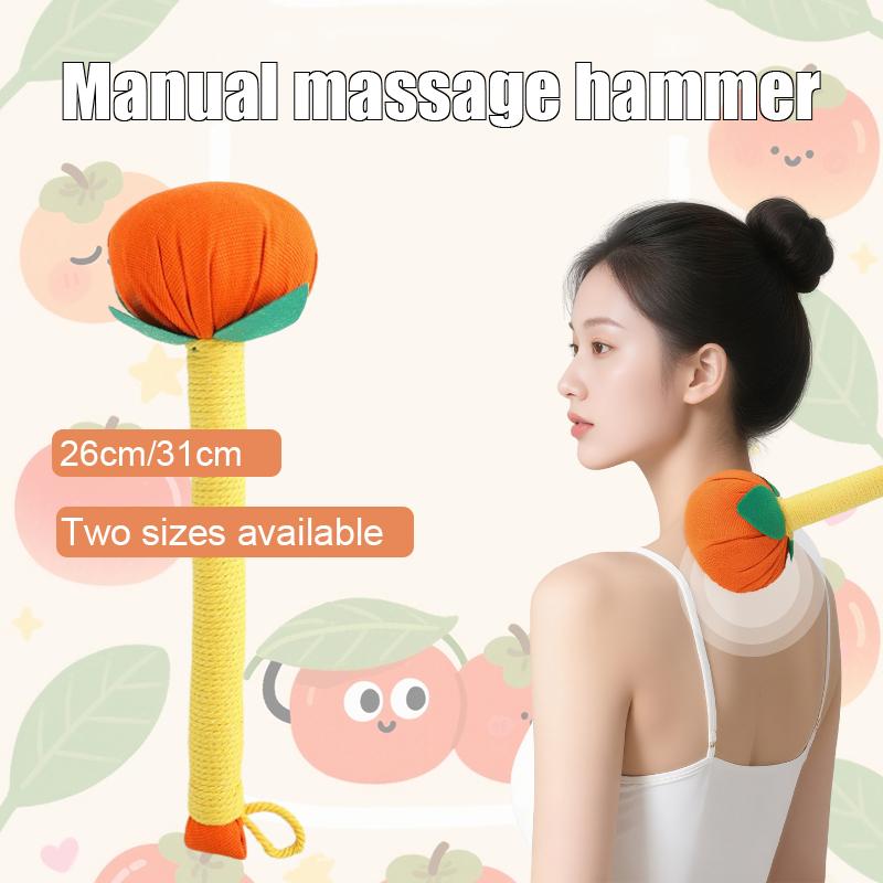 Ai Cao Meridian Massage Hammer Persimmon-Shaped Handheld Tool For Full Body Therapy Neck, Shoulder
