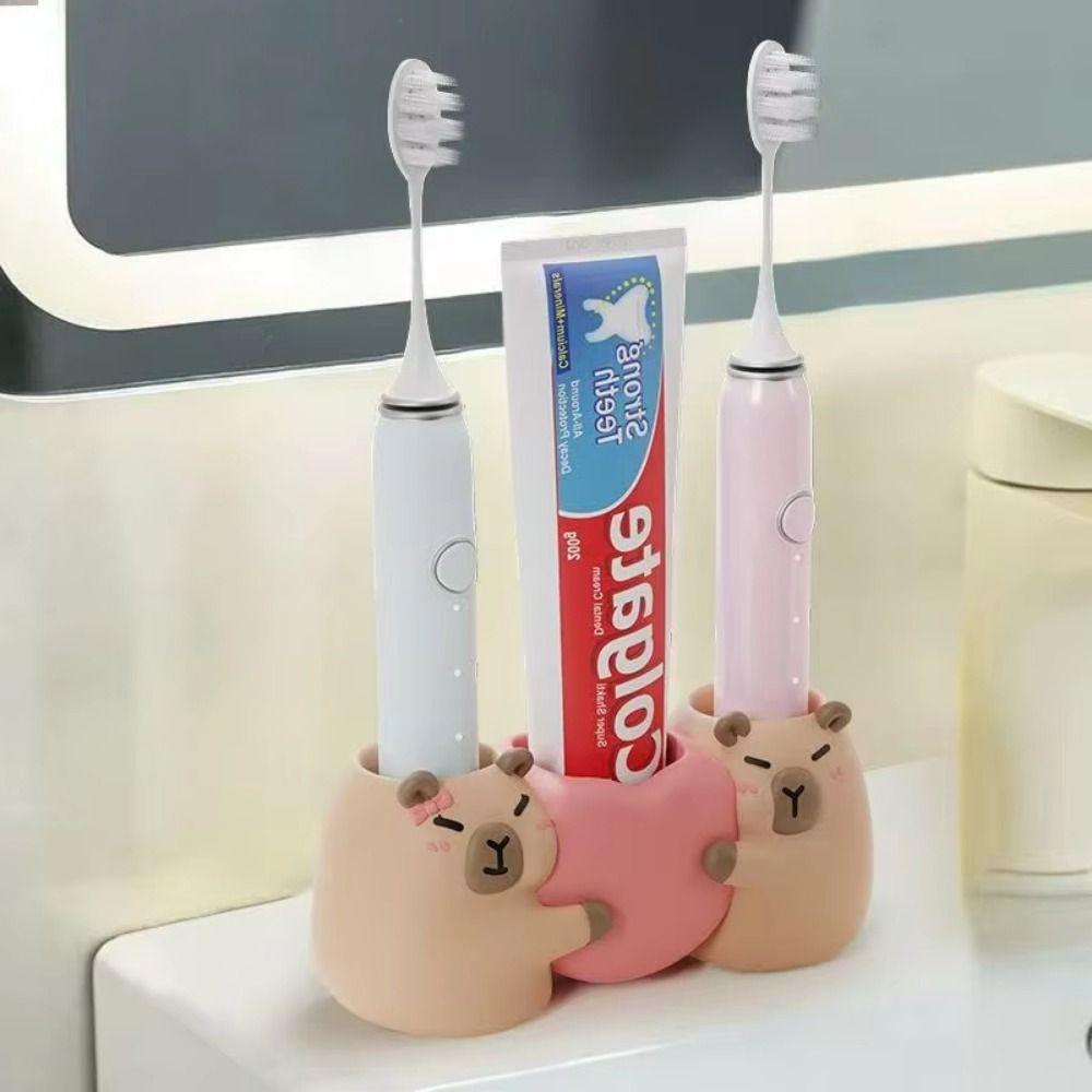 Multifunktionaler Capybara Zahnbürstenhalter Ablaufloch Hängender Zahnbürstenständer Desktop