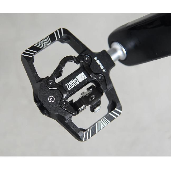 ThinkRider Bicycle Lock Pedal 2 In 1 With Free Cleat For SPD System MTB Road Aluminum Anti-slip Sealed Bearing Lock Accessories