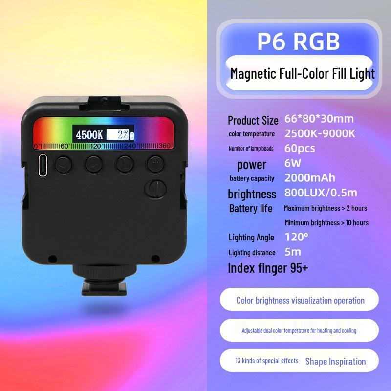 Yingkexi Mini RGB DSLR Camera Fill Light for Photography & Live Streaming