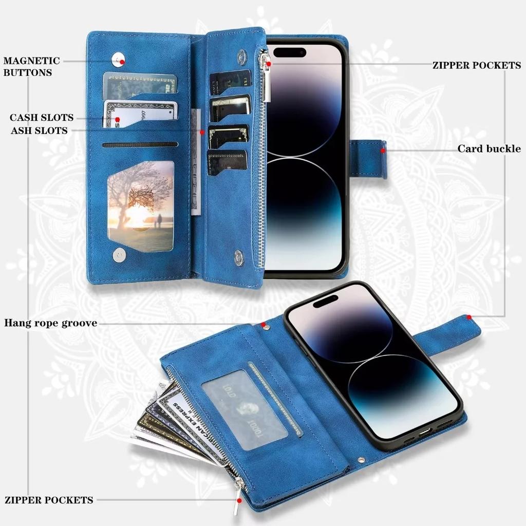 Leather Flip Case For Samsung Galaxy S26 S25 S23 S24 Ultra S22 S21 Plus S20 FE + 20 10 9 Card Wallet Embossing Phone Bag