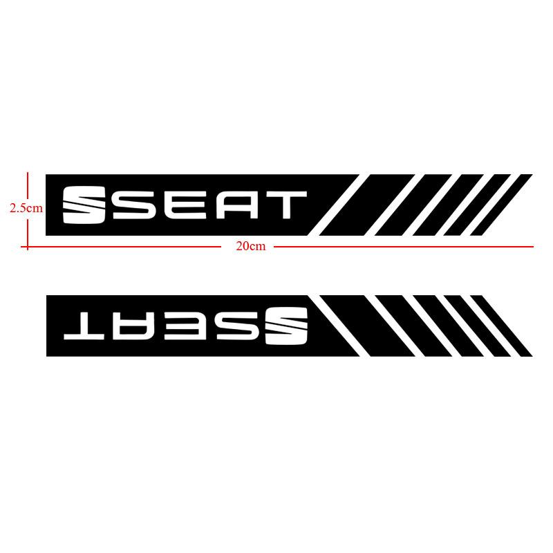 2PCS Car Rear View Mirror Side Stripe Badge 3D Sticker Car Styling for SEAT Leon FR 5 6 Alhambra MK3 MII Altea 5F Ibiza Toledo Cordoba