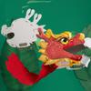 2 Pcs National Tide Dragon Boat Dragon Dance DIY Making Material Mid-Autumn Festival Handmade Kid Gift Paper Toys Party Decor