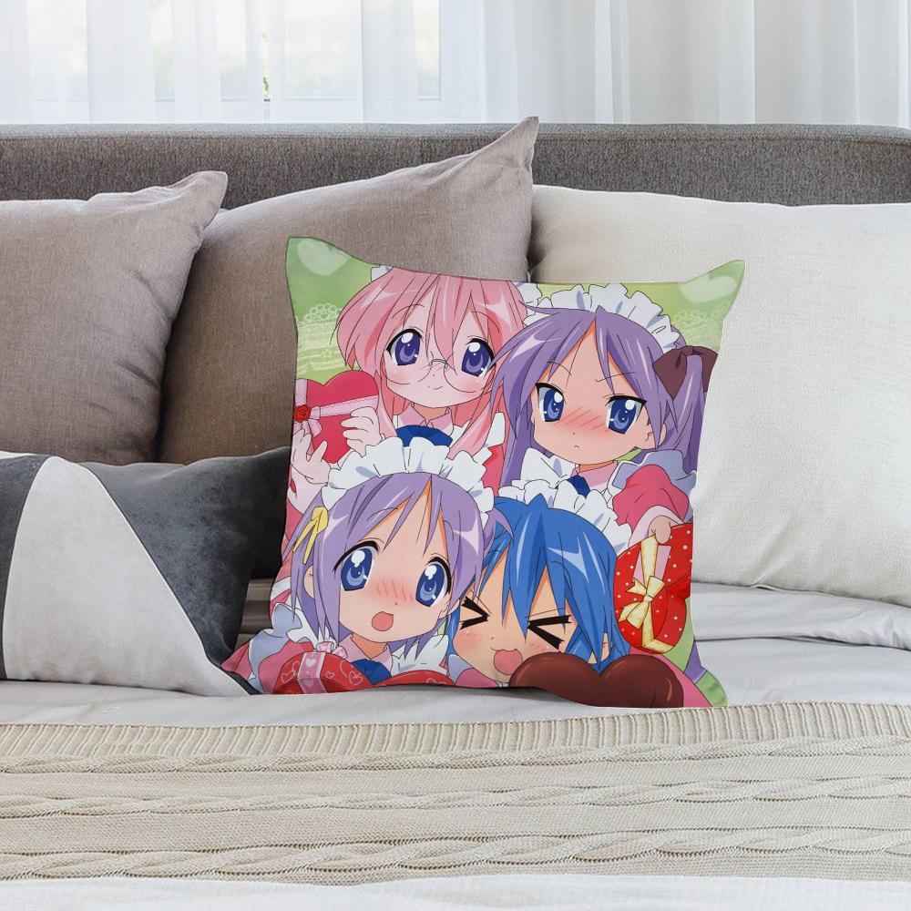 Heißer Lucky Star Kissenbezug Kurzplüsch Sofa Dekorativ Geschenk Zuhause Doppelseitiger Druck Kissen