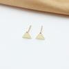 Minimalism Triangle Stud Earring for Women Temperament Simple Smooth Geometry Zircon Brincos Christmas Gift