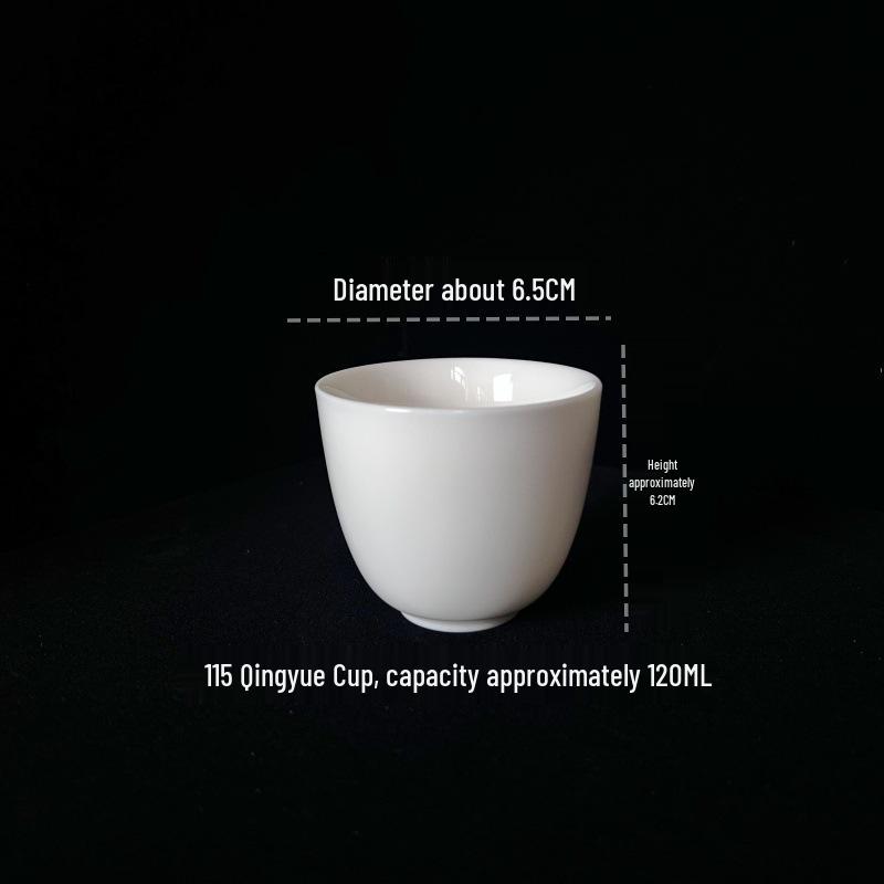 Dehua White Porcelain Lard Jade Gongfu Tea Cup Set with Custom Logo - Ideal Gift or Souvenir