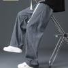 Men's Fleece Lined Thickened Loose Straight Leg Corduroy Wide Leg Youth Casual Long Sports Pants
