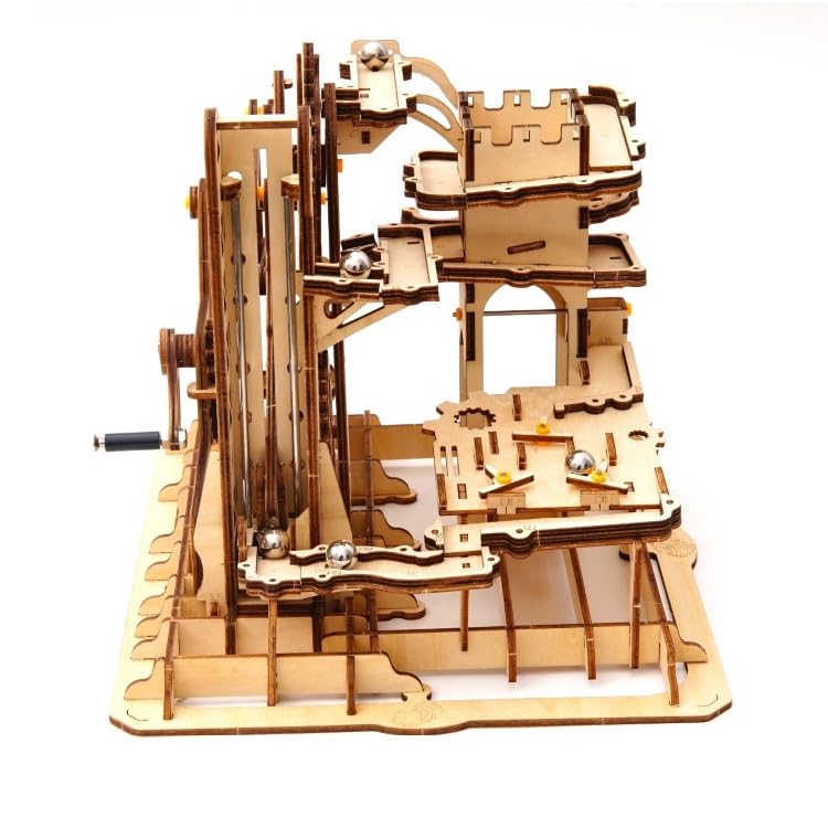 Moving 3D Wooden Puzzle Coaster Series with Japanese Instructions Tsukurundesu® (Marble Climber)