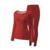 New Wool Silk Thermal Underwear: Women's Slim Fit Round Neck Top & Bottom, Men's Autumn Suit