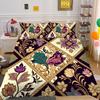 Set Biancheria da Letto Colorato Stampa Fiori 3D King Size Set Copripiumino Donna Set Letto in Poliestere Copri