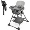 Chaise Haute Pliable Kinderkraft - FOLDEE - Gris - Réglable - Bébé - 6 Mois Et Plus