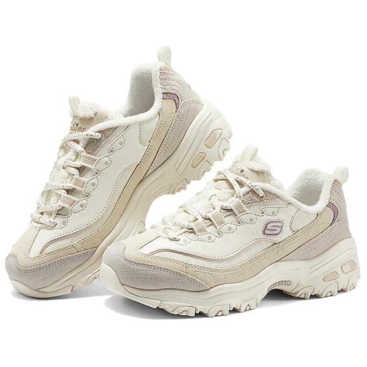 Skechers D'Lites 1.0 Cushioning Abrasion Resistant Breathable Support Balance Lightweight Height Increasing Low Top 150240-NAT
