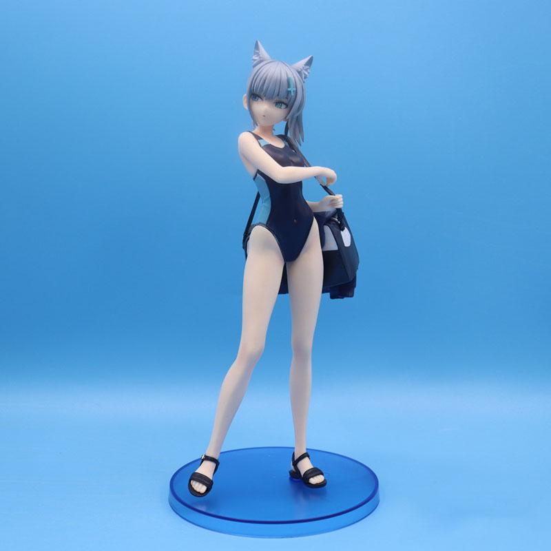 23cm Blue Archive Shiroko Swimsuit Ver. PVC Action Figure Anime Figure Model Toys Collection Doll Gift