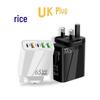 PD65W Fast Charger: 5V3.1A Multi-port Adapter with PD & 3 USB Ports for EU, US, UK