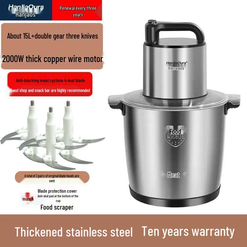 High-Power Multi-Functional Meat Grinder & Food Processor for Household and Commercial Use