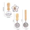 Pastry Wheel Cutter - Pasta Cutter Wheel - Ravioli Cutter Wheel Pie Crust Cutter with Wood Handle for Home and Kitchen