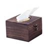 Wooden Tissue Box Paper Napkin Holder Dispenser Case Nordic Style Black Walnut Paper Box Japanese Bathroom Office Desk Decor