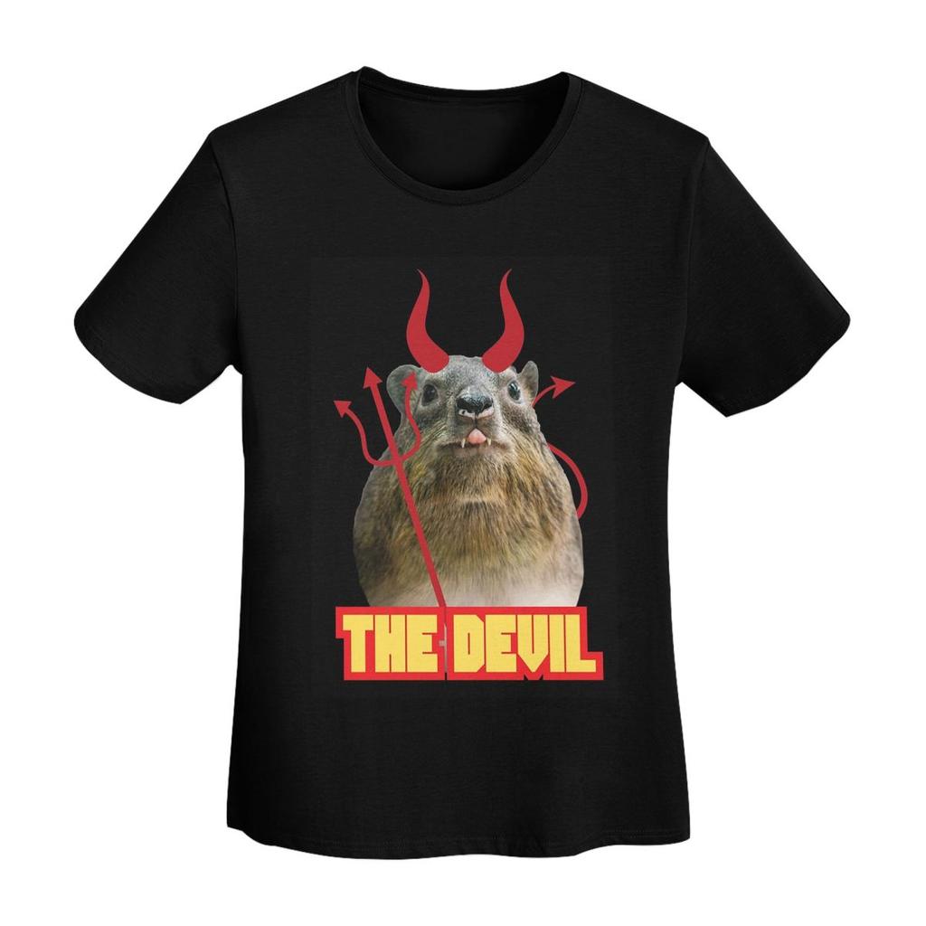 Rock Hyrax Awawa On Phone Groundhog Dassi TShirt Women Short Sleeve T Shirts Round Neck Clothes Cotton Summer Tees Streetwear
