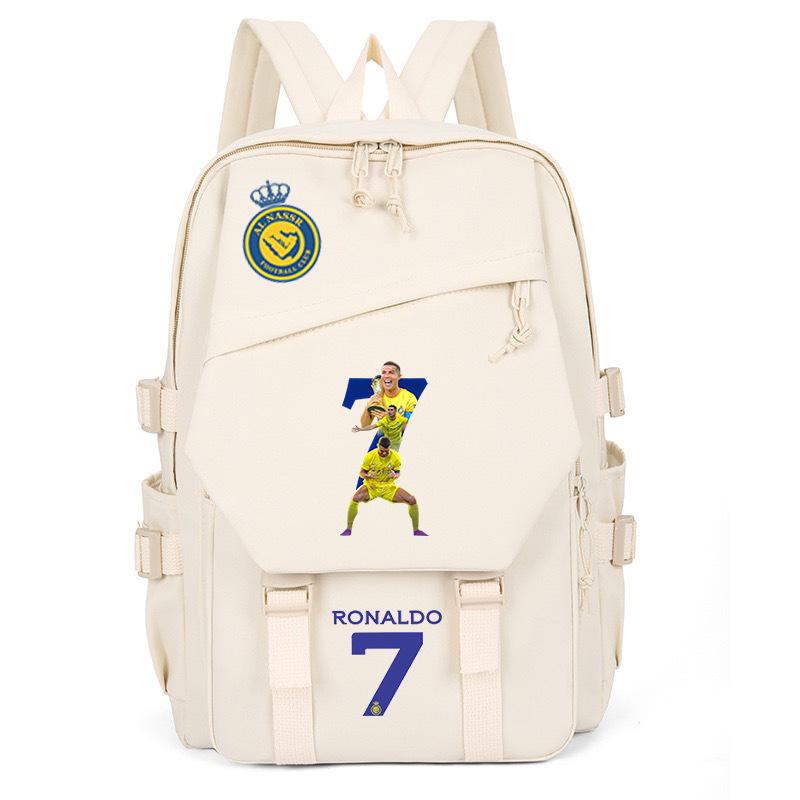 Football Star Ronaldo Surrounding Cr7 Printing Student Schoolbag Trend Backpack To Reduce The Burden And Large Capacity