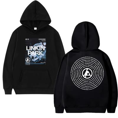 Linkin Park From Zero World Tour 2025 Dubbelsidigt tryckt Hoodie Herr dam vintage Casual Sweatshirt Unisex Fleece streetkläder